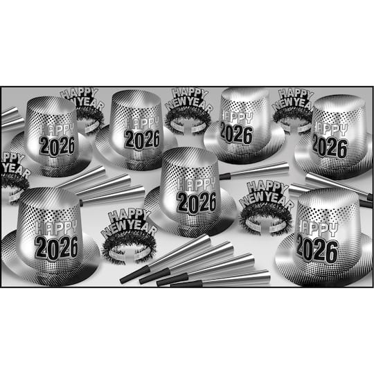 Beistle Sliver & Black New Year 2026 Accessory Kit